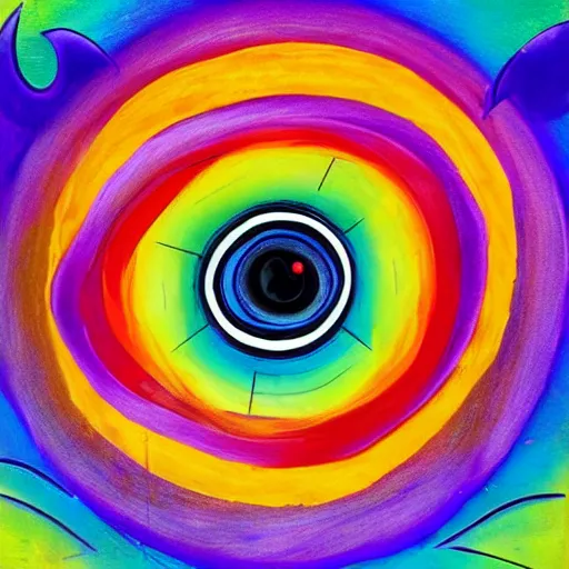 Prompt: 👁 🕳 🌈 art abstract