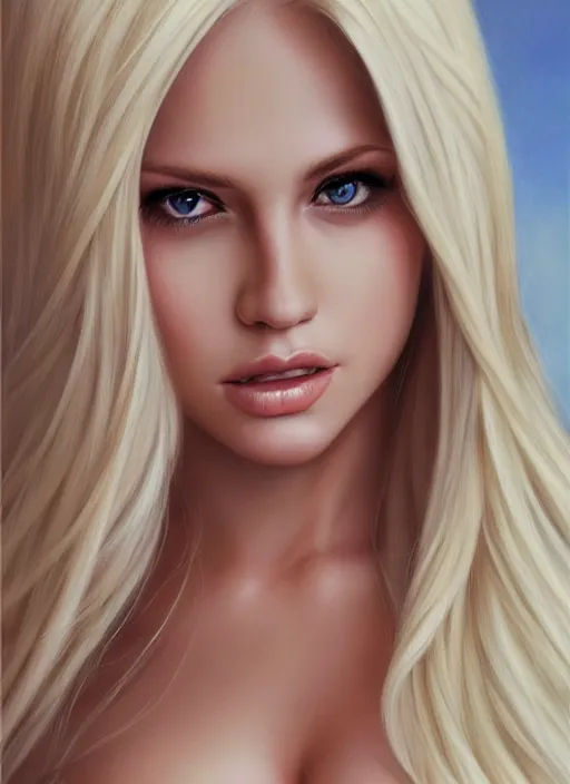 Prompt: a gorgeous blonde girl portrait, professionally retouched, full body shot, smooth face, perfect eyes, wide angle, sharp focus on eyes, 8 k high definition, insanely detailed, intricate, elegant, art by artgerm