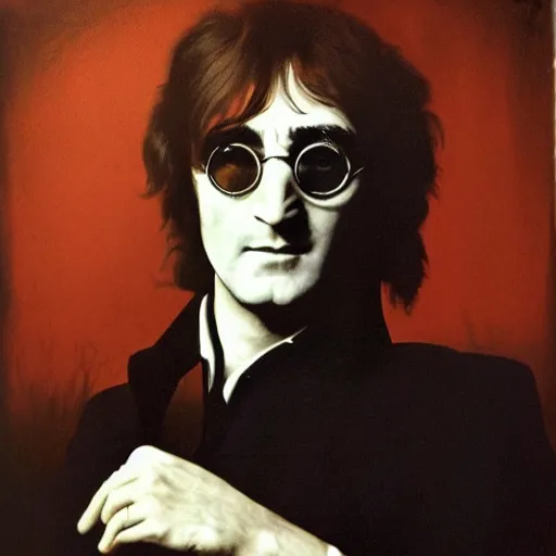 Prompt: romanticera portrait of john lennon