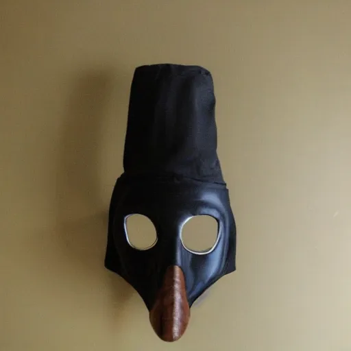 Image similar to wooden plague doctor mask