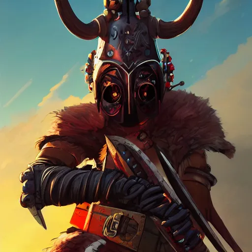 Image similar to cyberpunk viking helmet mask warrior goddess robot ninja fantasy, art gta 5 cover, official fanart behance hd artstation by jesper ejsing, by rhads, makoto shinkai and lois van baarle, ilya kuvshinov, ossdraws