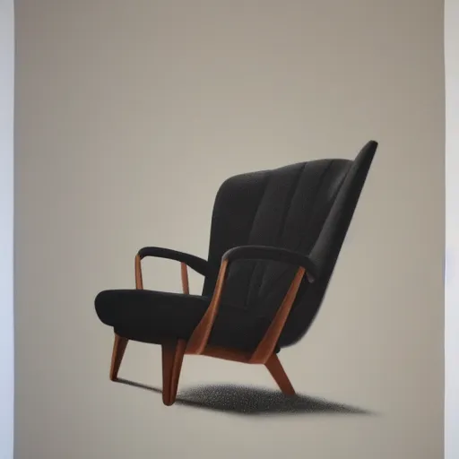 Image similar to danny devito gifting you a modern 6 0 s style designed chair, eggshell color, renaissance still life painting, masterpiece, realistic light and shadow, trending on artstation, highly detailed, photorealism