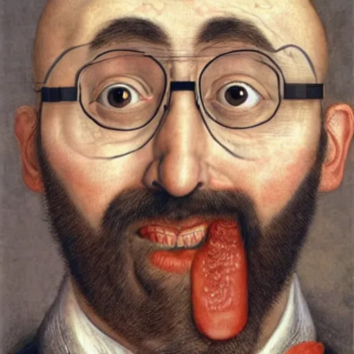 Prompt: Michael Vsauce by Giuseppe Arcimboldo