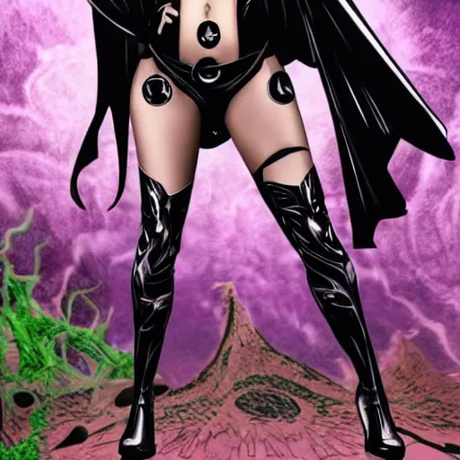 Prompt: Goth Superwoman