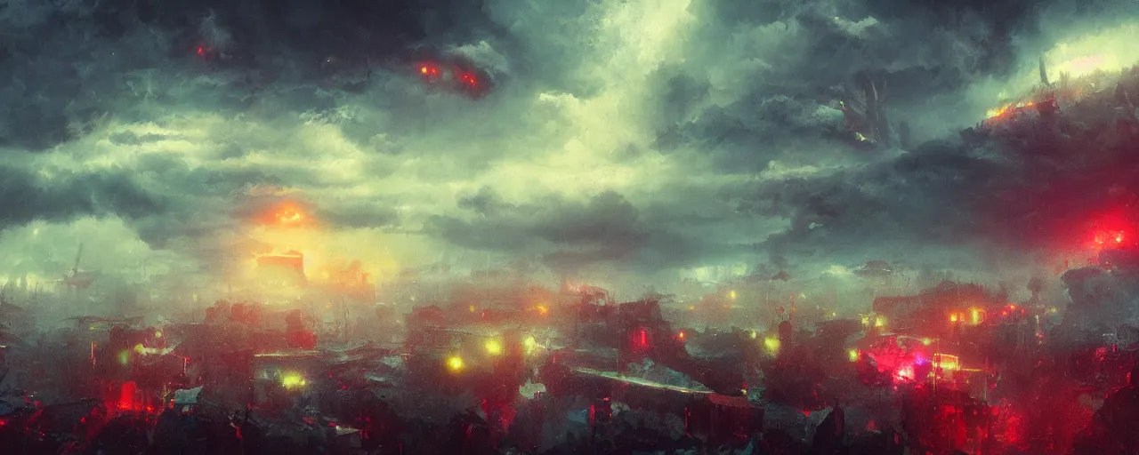 Image similar to ” epic clouds and dense fog, [ cinematic, detailed, epic, widescreen, opening, establishing, mattepainting, photorealistic, realistic textures, octane render, art by paul lehr ] ”