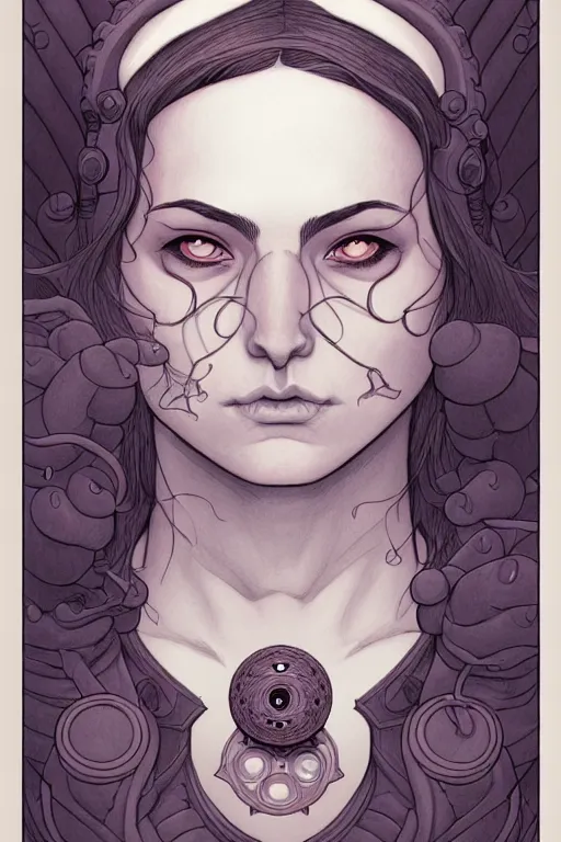 Prompt: comic cover art portrait of a beholder, dnd, high fantasy digital illustration, by jenny frison and sana takeda, intricate details, stunning inking lines, flat colors, 4 k, hd, artstation