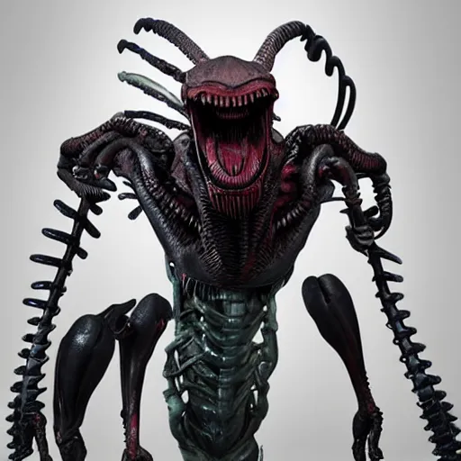 Image similar to xenomorph designed by jim henson.