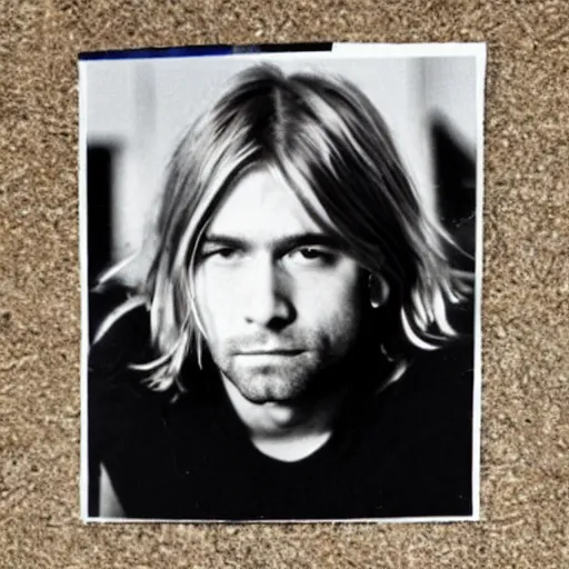 Image similar to a photo of kurt cobain