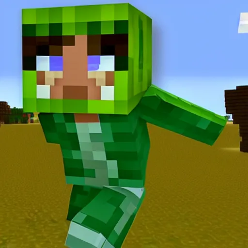 Prompt: Minecraft shrek