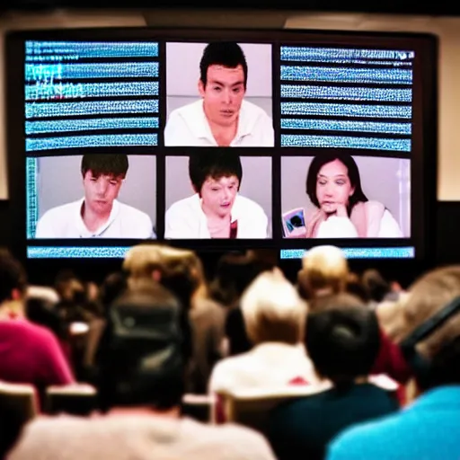 Image similar to “conference people watch a cyber movie”