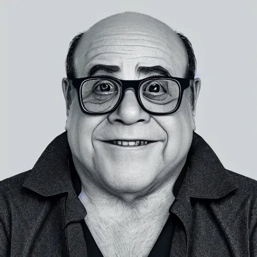 Image similar to a hexagon that looks like danny devito extremely detailed octane render 8k realistic