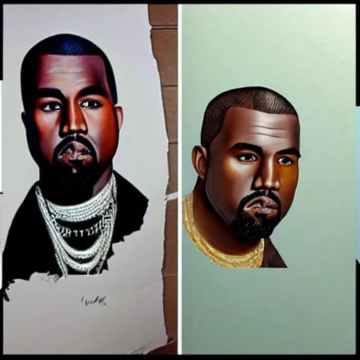 Image similar to “detailed painting of Kanye west, Old painting, highly detailed”