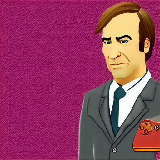 Prompt: saul goodman as a video game character