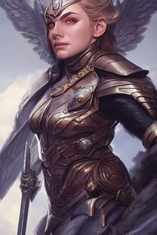 Image similar to amazon valkyrie athena, d & d, fantasy, portrait, highly detailed, headshot, digital painting, trending on artstation, concept art, sharp focus, illustration, art by artgerm and greg rutkowski and magali villeneuve