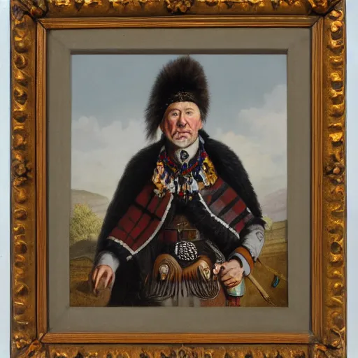 Image similar to a portrait of a Scottish chief