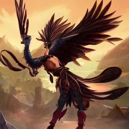 Image similar to giant bird as a league of legends character