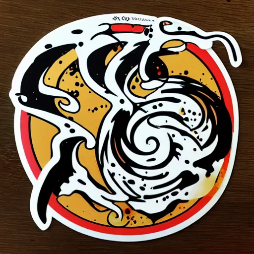 Image similar to die cut sticker, gomu gomu no gatling, splatter paint