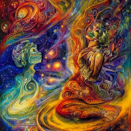 Prompt: Liminal space in outer space by Josephine Wall
