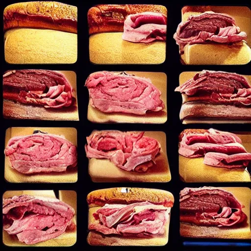 Image similar to a cake made out of meat, close up digital photography, instagram award winning photo,