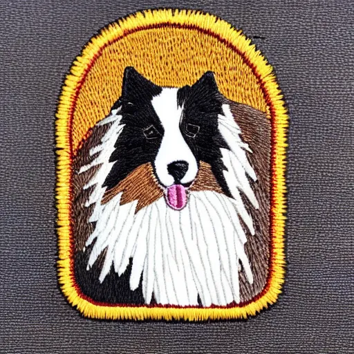 Image similar to embroidery patch of a shetland sheepdog