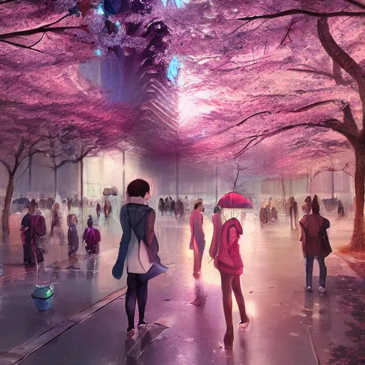 Prompt: futuristic tokyo, cherry blossom, digital art, irina french, heraldo ortega, mandy jurgens, golden ratio, art canvas, award winning, masterpiece trending on artstation 8 k 1 5 0 mpx