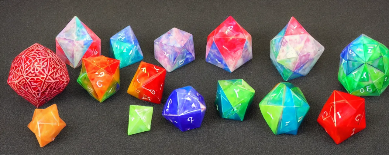 Prompt: all five platonic solids