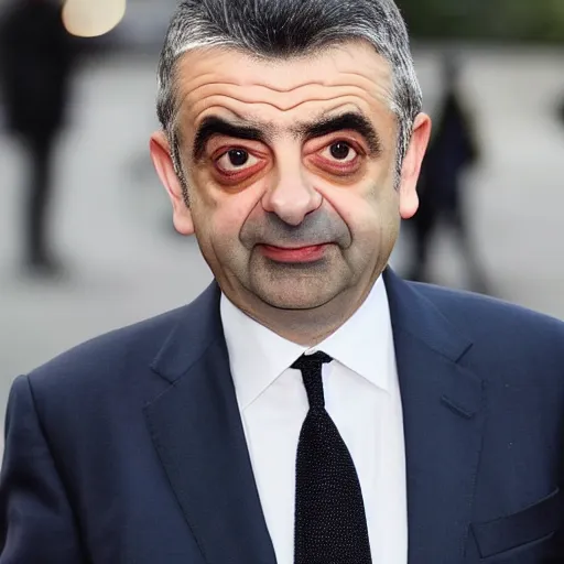 Image similar to rowan atkinson wearing a pandemic mask