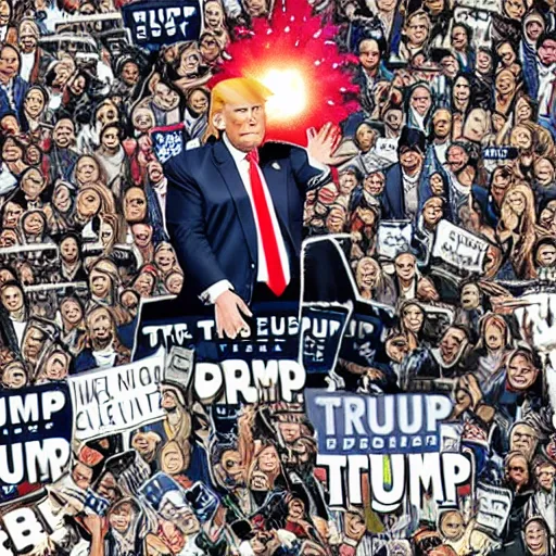 trump exploding | Stable Diffusion | OpenArt