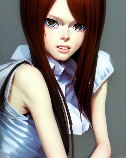 Image similar to portrait of coco rocha as anime girl cute - fine - face, akira, pretty face, realistic shaded perfect face, fine details. anime. realistic shaded lighting by ilya kuvshinov giuseppe dangelico pino and michael garmash and rob rey, shonen jump