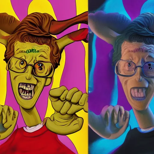 Prompt: a detailed painting of scooby-doo poorly disguised as Seth Rogen by Junji ito and Lisa frank, mobius, giger, escher, muted color scheme, artstation,8k,artstationHD,artstationHQ, cinematic, diffuse lighting