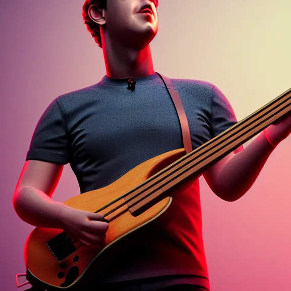 Prompt: mark zuckerberg slappin da bass on stage, pacific northwest art, framed art, extreme detail, digital art, artstation, octane render 8 k