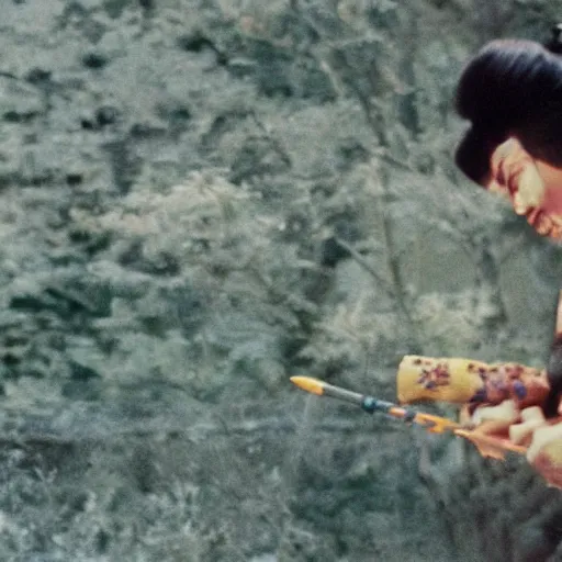 Image similar to a samurai eating a delicious hot dog, scene from Kagemusha, 1980, movie still, cinematic,