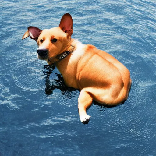 Image similar to dog floating in space