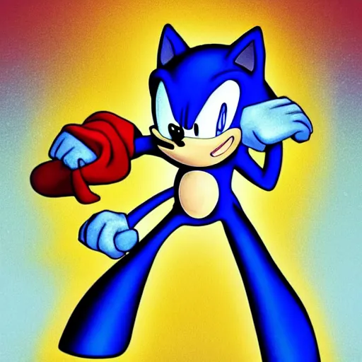 Image similar to sonic the hedgehog as a samurai