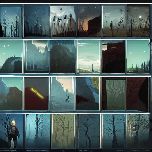 Image similar to aragorn profile pictures, style of simon stalenhag