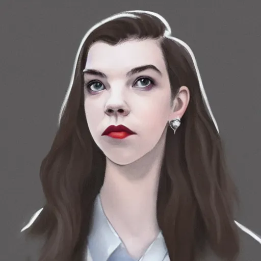 Prompt: Anya Taylor-Joy, in the style of John Sargent