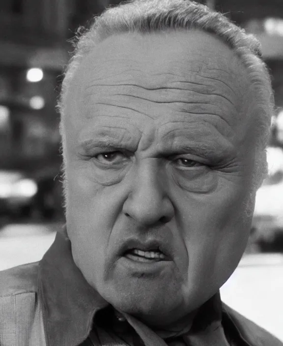 Prompt: portrait of rod steiger in hands on the city, photorealistic 8 k,