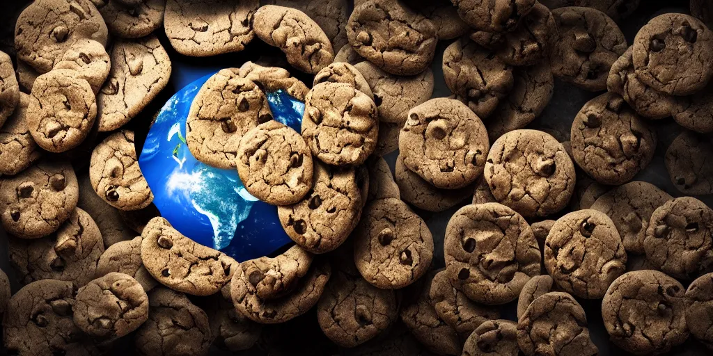 Prompt: Earth being cut by a cookie, realistic 4k octane beautifully detailed render, 4k post-processing, highly detailed, intricate complexity, epic composition, magical atmosphere, cinematic lighting, masterpiece, ultra hd