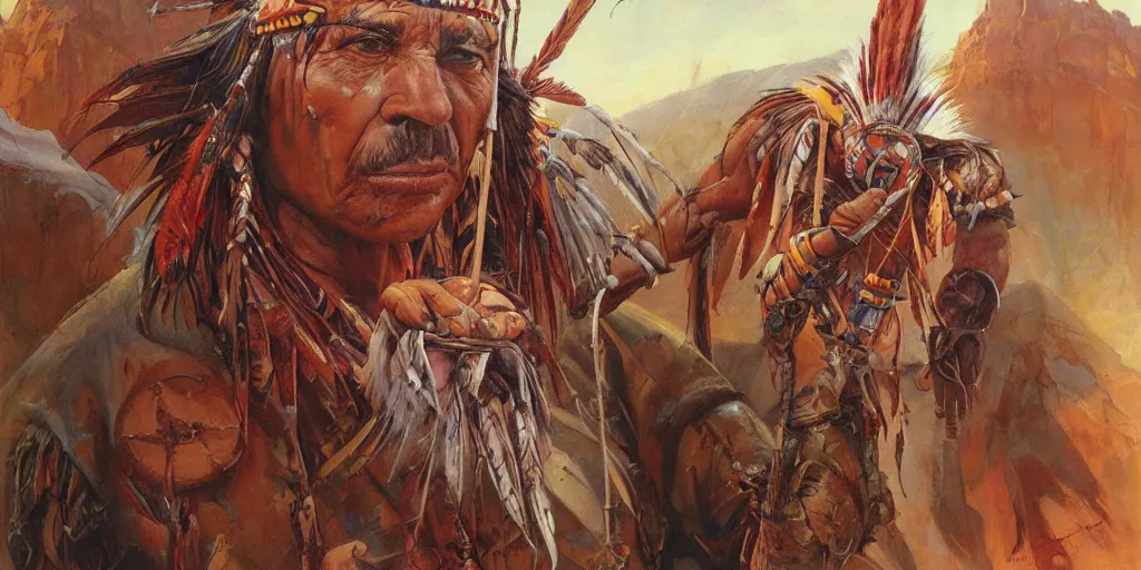 Image similar to of Native American Chief by Peter Andrew Jones and Peter Gric