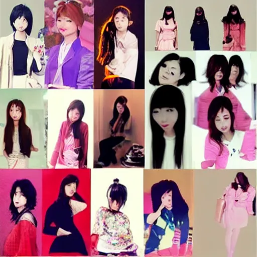 Image similar to women in the style of kim hyung - tae