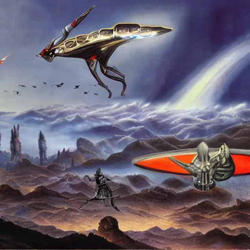 Image similar to A picture of a Klingon Opera, matte painting