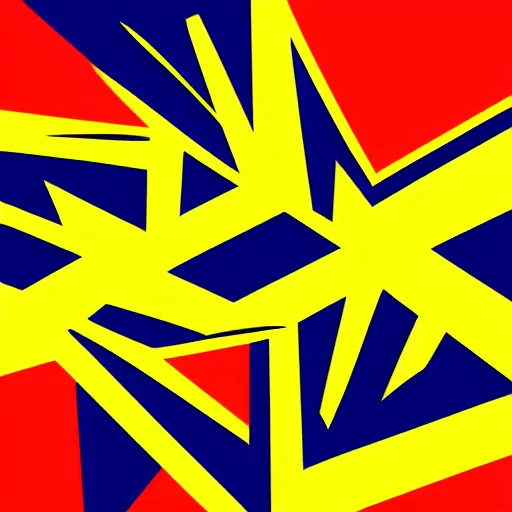 Image similar to The flag of a country with a lightning bolt, vector art, svg, vexillology