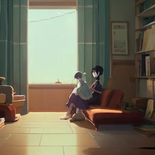 Image similar to our deeds were neither great nor rare, home is where we have to gather grace, detailed, cory loftis, james gilleard, atey ghailan, makoto shinkai, goro fujita, studio ghibli, rim light, exquisite lighting, clear focus, very coherent, plain background