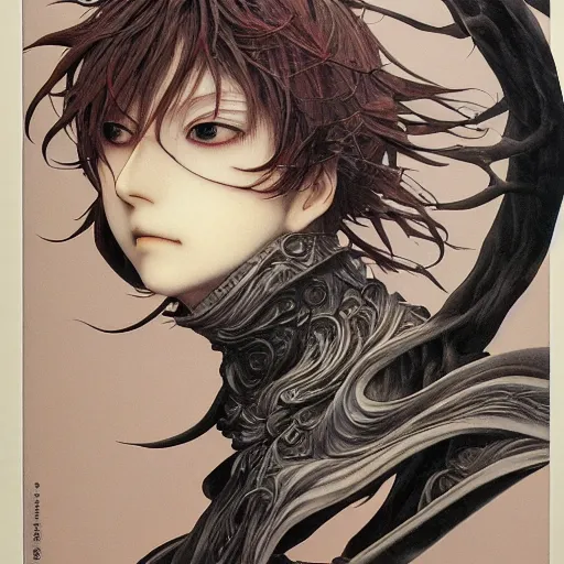 Image similar to prompt : photorealistic 3 d render of persona soft light painted by takato yamamoto, mecha accessories, otaku gangasta, inspired by fables, realistic face, smooth face feature, intricate oil painting, high detail, sharp high detail, manga and anime 1 9 8 0