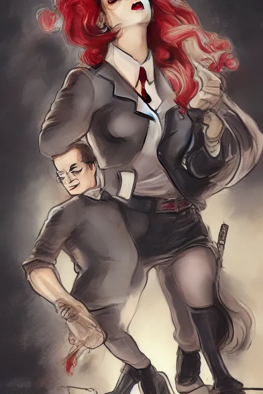 Image similar to Agent carter illustration concept art in the style of Amano, Yoshitaka