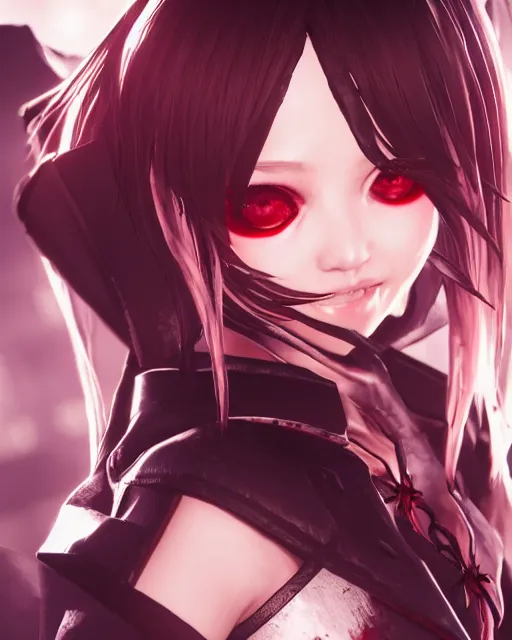 beautiful portrait of code vein character, tzuyu from