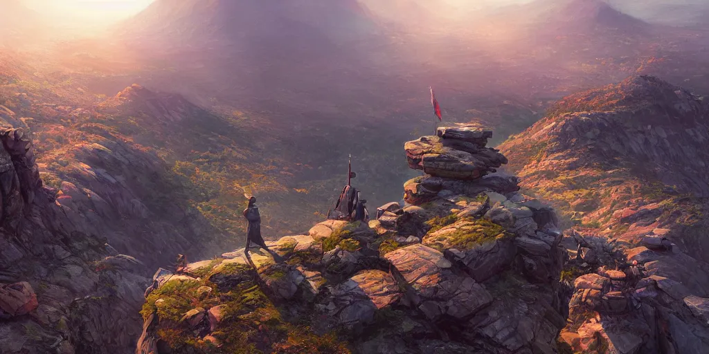 Image similar to but not only that : let freedom ring from stone mountain of georgia. let freedom ring from lookout mountain of tennessee. ultrafine highly detailed hyper colorful illustration, sharp focus, rozalski, craig mullins, unreal engine highly rendered, global illumination, radiant light, intricate and detailed environment