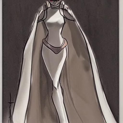 Prompt: milt kahl sketch of victoria justice as princess padme in star wars episode 3