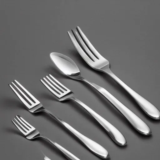 Prompt: silverware designed by dieter rams