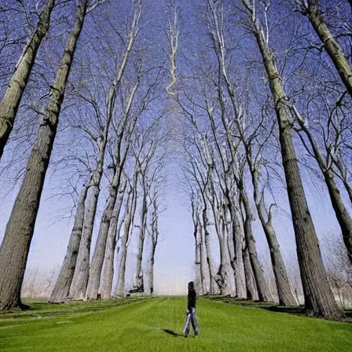 Image similar to a picture that does not show a human being, but is an optical illusion, but many recognize a human being in the structures. it could be trees that are such that the shape represents the shape of a human being.